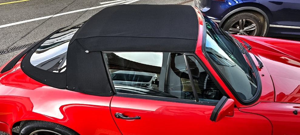 Neues Verdeck f�r Porsche Cabrio