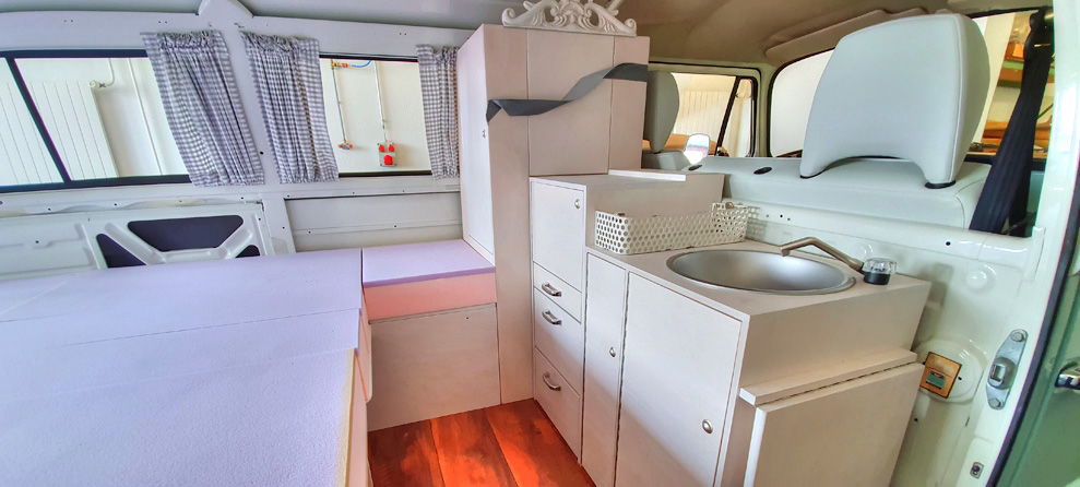 Mobile Matratzenlandschaft f�r Camper Van.